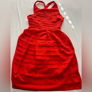 Anthropologie Eva Franco Vibrant Red Sleeveless Dress
Cris Cross back size 6